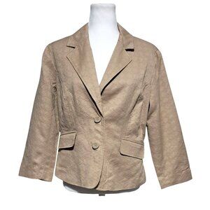 Merona Beige Textured Two-Button Blazer